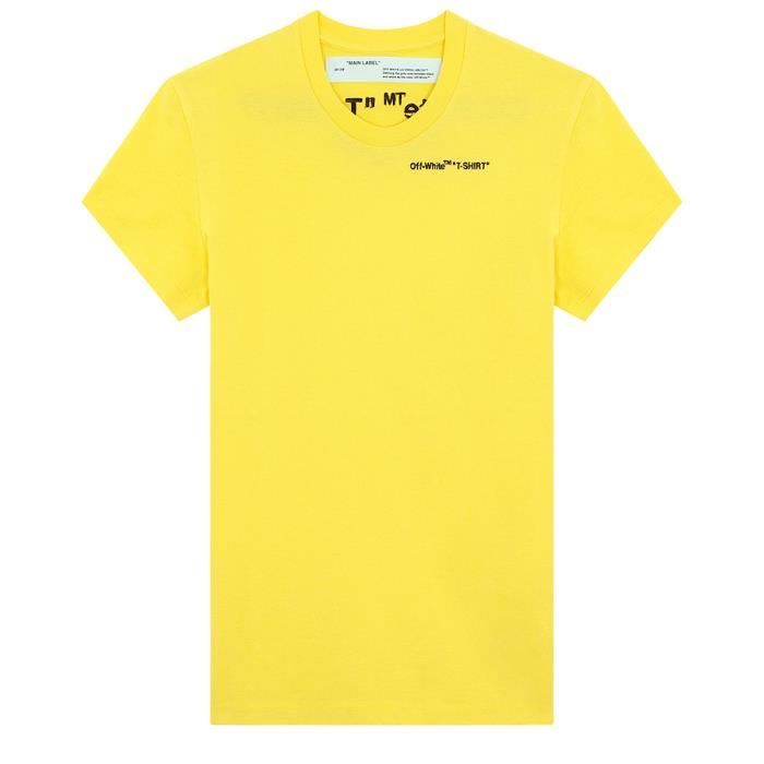 t shirt off white jaune