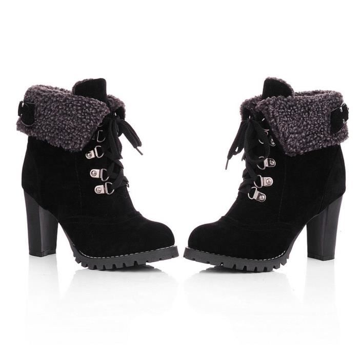 bottines a talon lacets