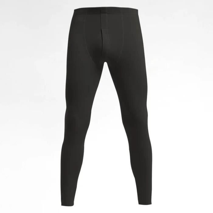 DPois Collant Thermique Homme Sous Vetement Pantalon Chauffant Homme Caleçon Long Compression Base Layer Legging M-3XL Noir - Sport