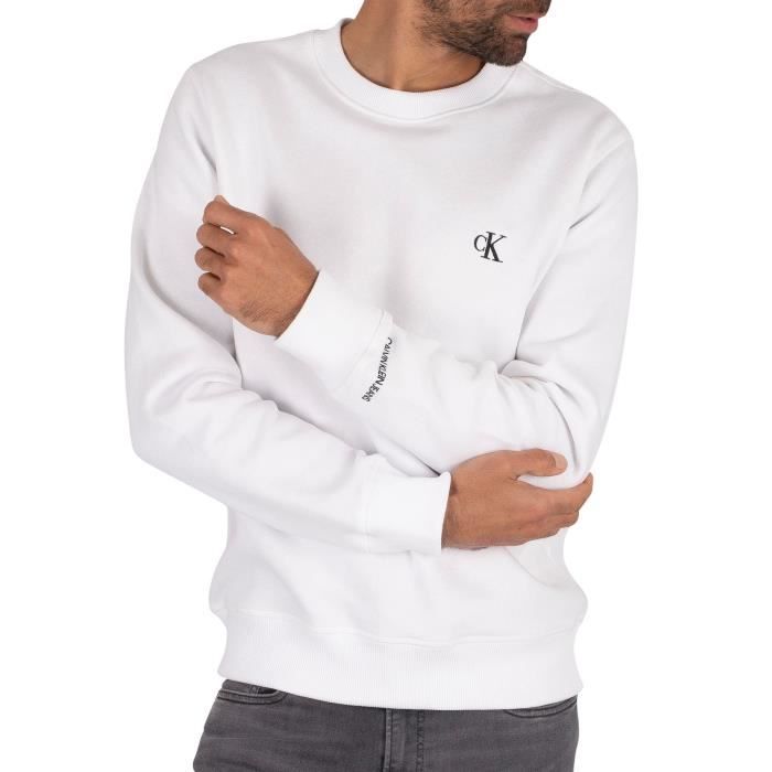 Calvin Klein Jeans Sweat Essential, blanc, Homme