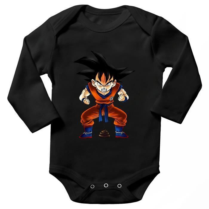 Body Bebe Manches Longues Noir Parodie Dragon Ball Z Dbz Sangoku Super Caca Vol 1 Body Bebe De Qualite Superieure De Noir Cdiscount Pret A Porter