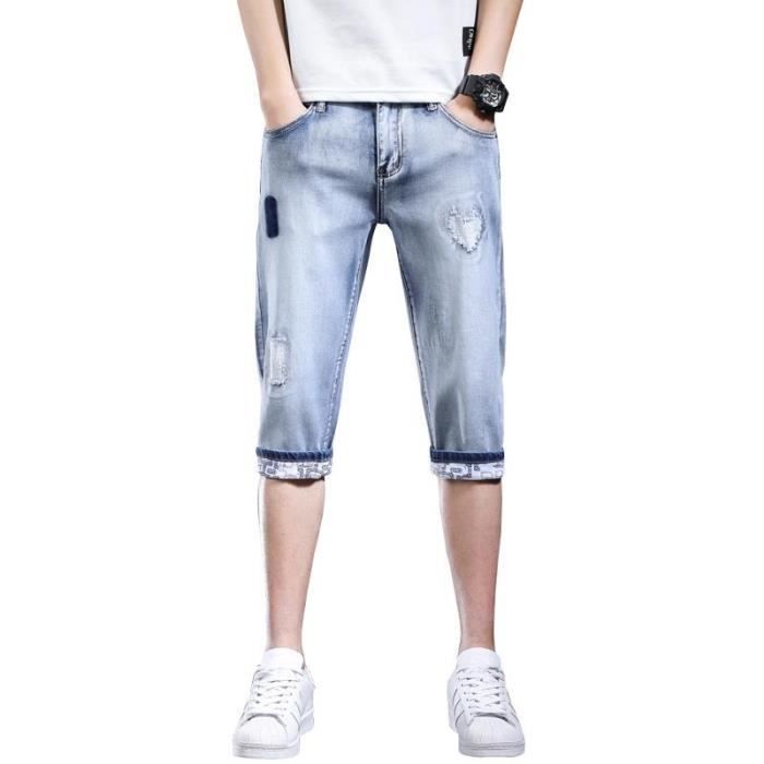Jean slim court homme sale