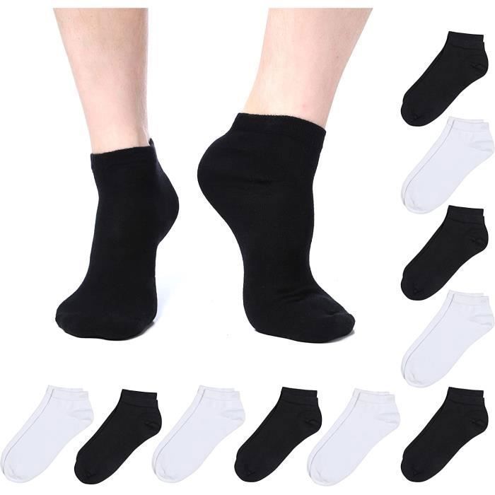 Lot De 10 Chaussettes Sport HIYATO - Taille 43-46, Coton Respirant, Noir Et Gris - Neuf Avec étiquettes