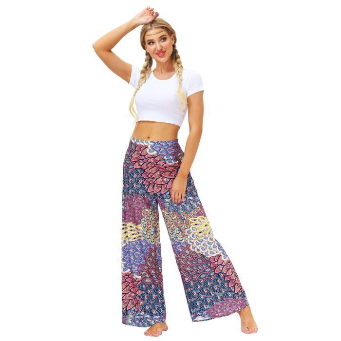 Pantalon De Yoga Pour Fee Avec Poches Taille Haute Et Jabes Larges