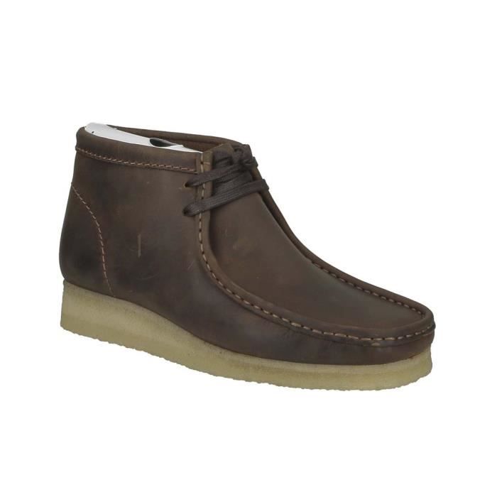 Chaussures Clarks originals Wallabee Boot en cuir marron pour homme.-42 1-2