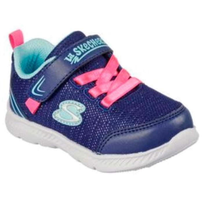 Skechers Baskets Skechers Happy Stride - Mixte - Bleu - Lacets - Textile - Plat