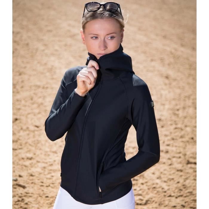 Veste technique equitation a capuche femme Premier Equine Destino black 42 Cdiscount Sport