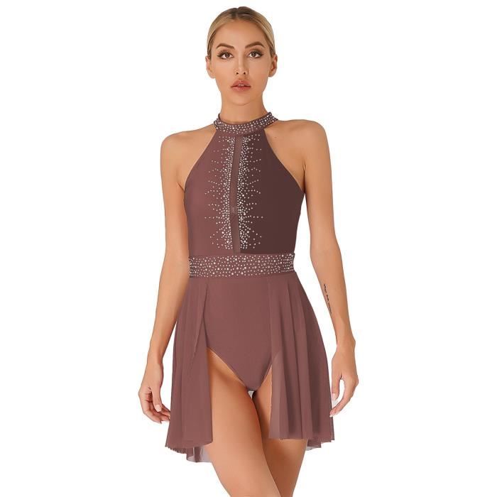 Robe De Patinage Artistique Pour Femmes, Manches Longues