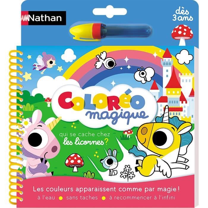 Livre de Coloriage NATHAN 1130600220 – Coloréo Magique Licornes avec Stylo à Eau - vue 7