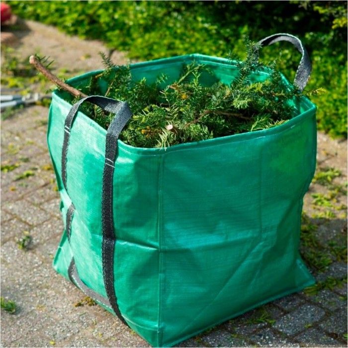 Sac à déchets de jardin carré Vert - NATURE - 325 L - 68x68x70 cm