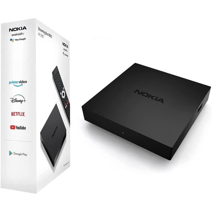 Nokia Streaming Box 8000, avec Android TV (Chromecast, HDMI, Netflix, Prime Video, Disney Plus)