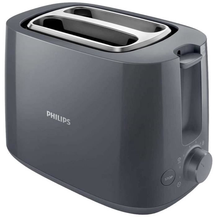 Grille-pain PHILIPS HD2581/00 - 2 fentes extra larges - 830 W - Réchauffe  viennoiseries - Blanc - Cdiscount Electroménager