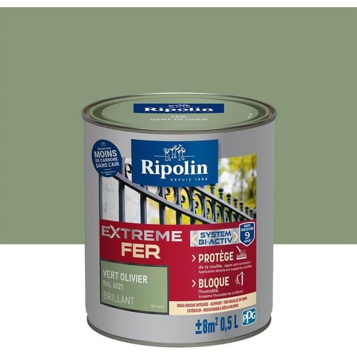 Ripolin Peinture Pour Fer Exterieur Vert Olivier Brillant 0 5l Achat Vente Peinture Vernis Peinture Vert Oliv Brill 0 5 L Cdiscount