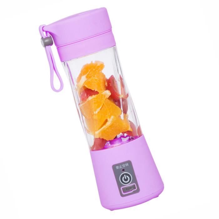 380ml Mini Portable USB Rechargeable Electric Juicer Bottle Fruit Blender Mixer with 2 Vanes blender preparation culinaire
