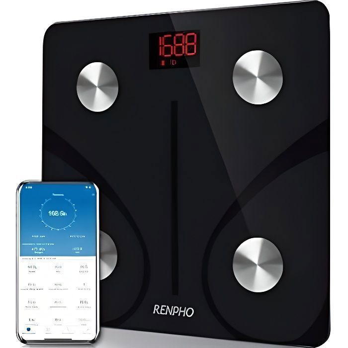 RENPHO Pèse Personne Impédancemètre, Balance Connectée Bluetooth Électronique Digital Balance, Impedancemetre avec 13 Données