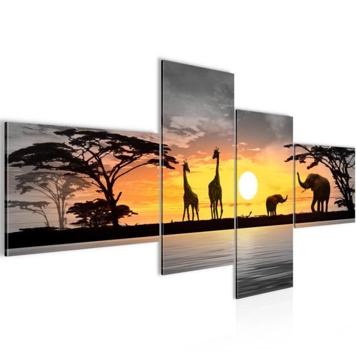 Toile Grand Format 'Afrique' Prête à Accrocher - 145 Cm De Large - Impression Numérique Sur Toile - Visario