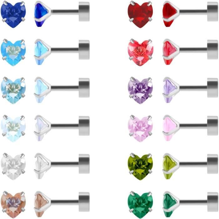Lot De 6 Paires De Boucles D'oreilles à Tige - Modèles Bohème Fleur Et Cœur - Pompons Et Feuilles - Bijoux Tendance Pour Femmes Et Filles
