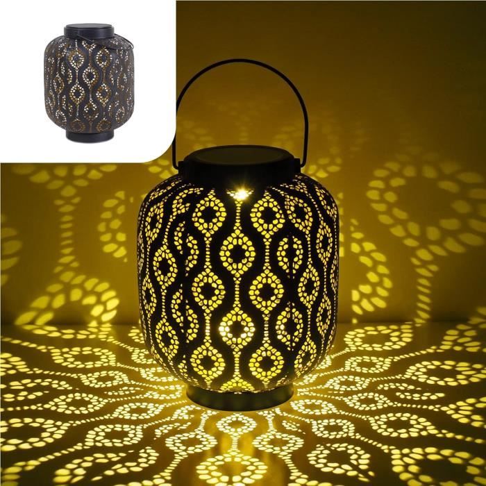 Gadgy lanterne solaire marocaine lampe solaire de table pour jardin extérieur lampe solaire