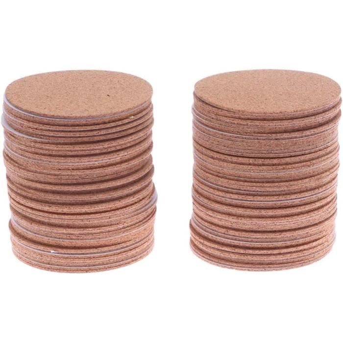 Lot De 12 Sous-Verres Ronds En Feutre Premium - Protection Meubles Pour Verres, Tasses Et Boissons, Marron