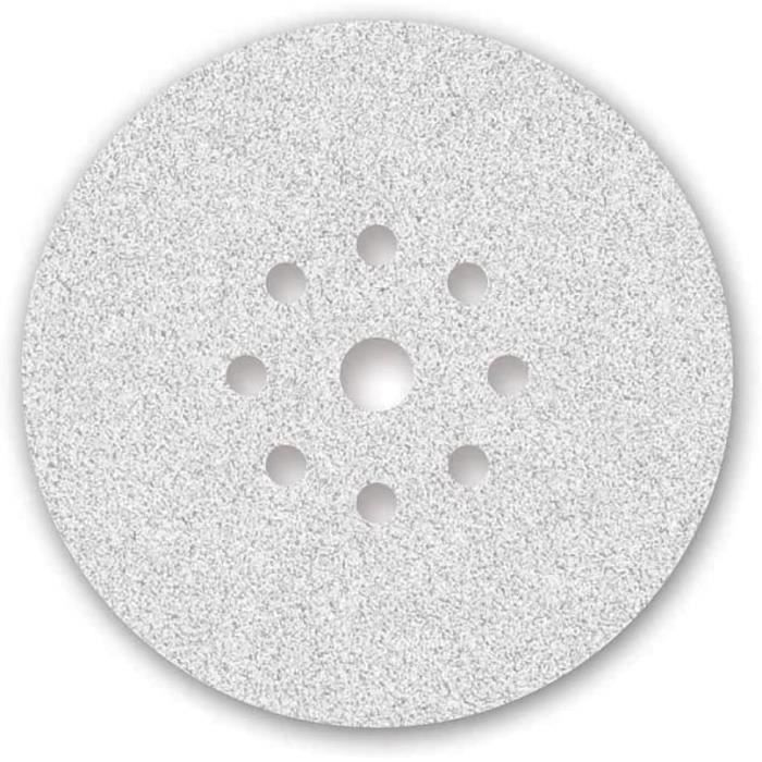 MENZER White Feuilles Abrasives Auto-agrippantes, 230 X 115 Mm, 10 Trous, P. Ponceuses Vibrantes, Corindon Normal (Lot De 50) G240