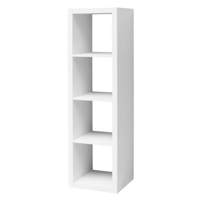 Etagere Cube Szene 4 Long Blanc Achat Vente Casier Pour Meuble