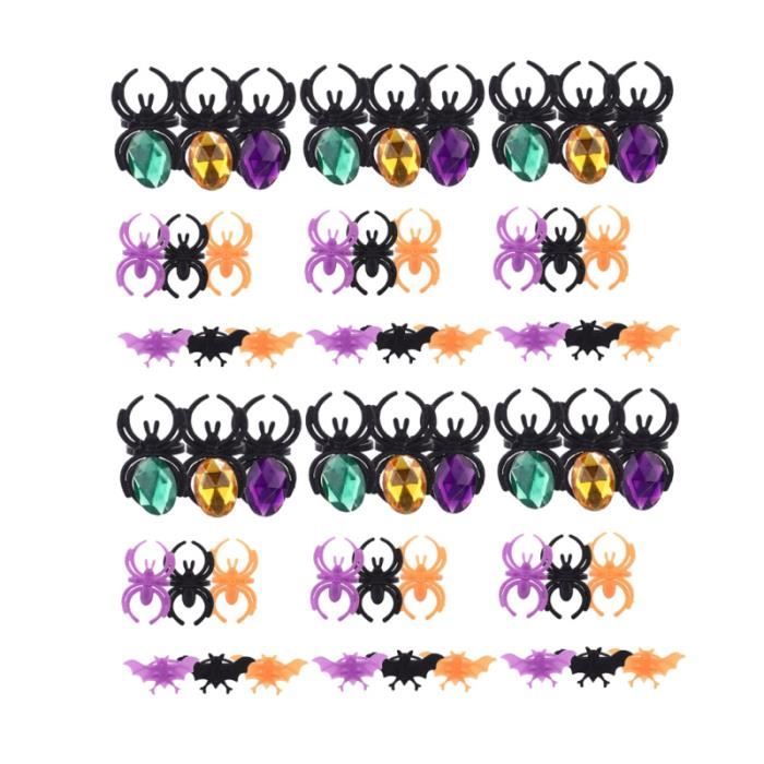Beavorty Lot De 8 Anneaux De Doigt Punk Gothique Pour Halloween - Accessoires Fête Costume