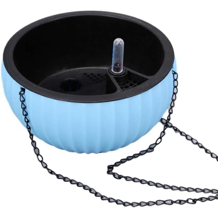 Support Suspendu Pour Plantes D'intérieur - Cercle Métal Noir 32cm Avec Plateau Bois - Déco Boho, Installation Facile