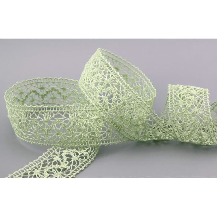 Ruban Dentelle Coton Vintage HERZWILD 30m - Bordure Au Crochet Pour Couture Et Décoration