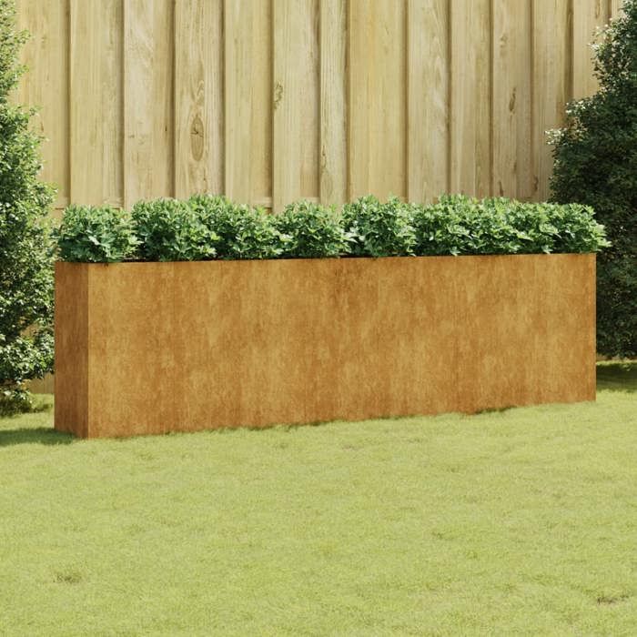 vidaXL Lit surélevé Acier corten 280 cm