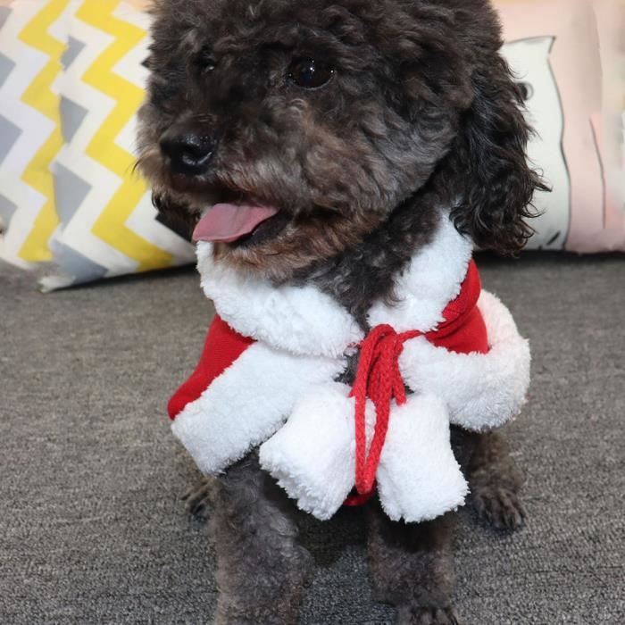 Meilleurs prix pour Vêtements de Noël pour chiens - VVIKIZY - Cape avec chapeau rouge - Polyester - Confortable - Taille M