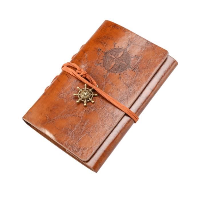 Retro Cru Pirate Ancre Pu Couverture Feuillette Chaine Blanc Carnet Journal De Voyage Carnet De Notes Carnet De Bord Cdiscount Beaux Arts Et Loisirs Creatifs