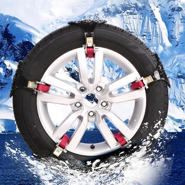 Chaînes à Neige Pour Voiture - Lot De 2 - Modèle KN80, 9 Mm - Compatible Pneus 13" à 17" - 7