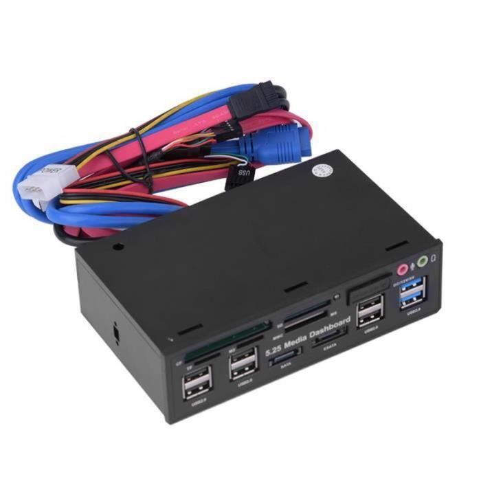 Lecteur de cartes interne multifonction 5.25 pouces,tableau de bord PC,panneau avant USB 3.0 Lecteur de cartes interne multifonction 5.25 pouces,tableau de bord PC,panneau avant USB 3.0