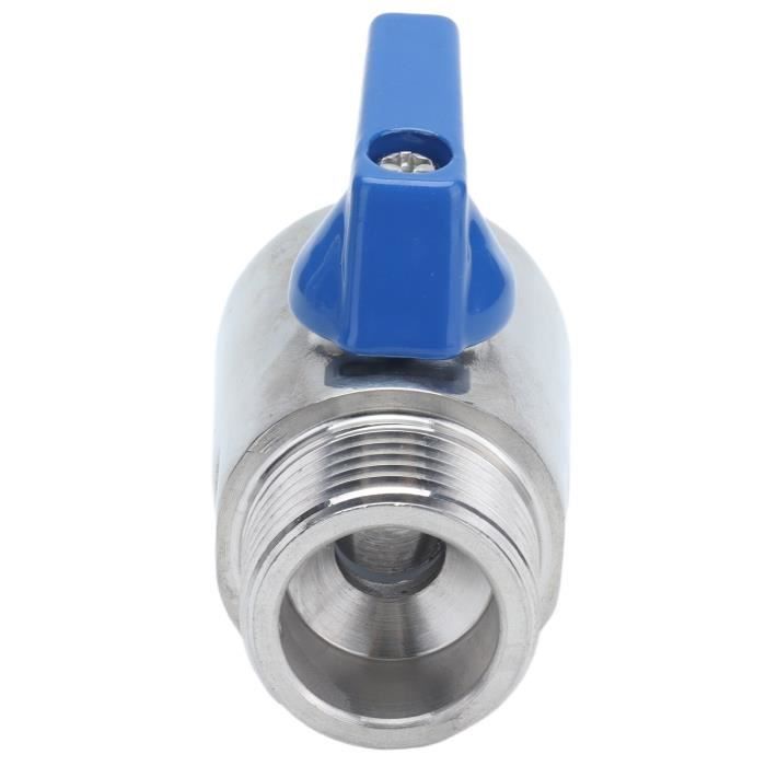Robinet à Tournant Sphérique En Acier Inoxydable 1/2" - Robinet 3 Pièces SS316 Robuste Pour Eau Et Huile