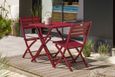 Chaise de jardin pliante en aluminium rouge carmin-1