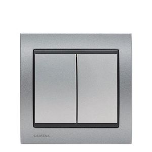 Siemens Delta Line Aluminium Metallic interrupteur programme prise bascule Cadre