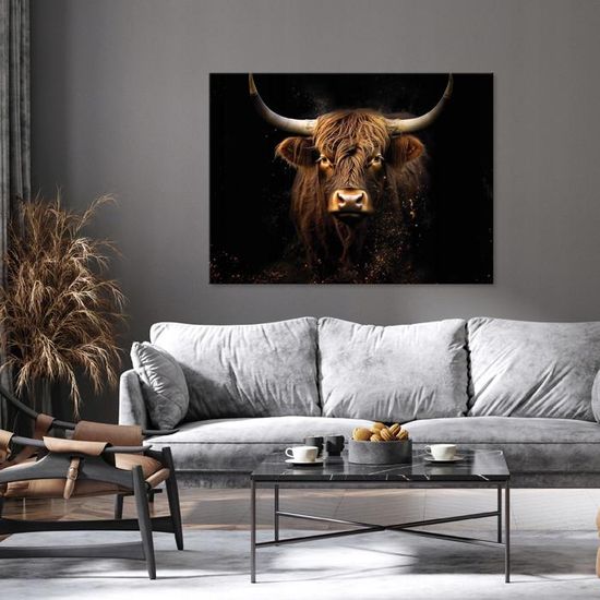 Affiche jardin - Toile Posters de jardin extérieur - Highlander écossais - Animaux