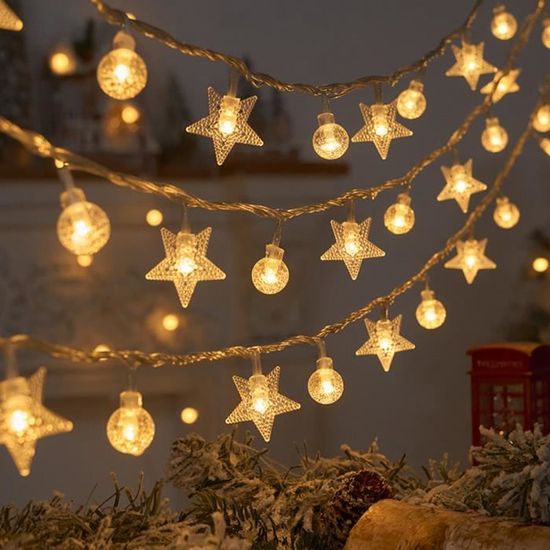 Guirlande Lumineuse Noël 10M 100 LED Rouge - À Piles Avec Télécommande Et Minuterie IP67 | Lot De 2 - 4