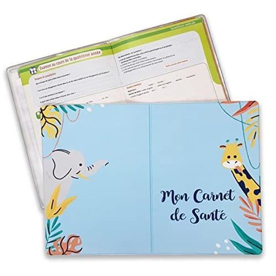 Protège carnet de santé pour enfant ou adulte - Fabrication française -  modèle Girafe bleu - Cdiscount Puériculture & Eveil bébé