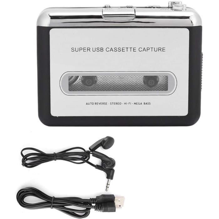 MYPIN Lecteur de Cassette Portable, Enregistreur de Convertisseur de  Cassette Audio, Radio AM/FM Stéréo avec Haut-Parleur et Prise pour  écouteurs