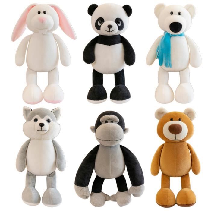 MorisMos Grand loup en peluche - 50 cm - Maman douillette et moelleuse avec 3 bébés à l'intérieur - Grand loup marron - Cadeau pour enfants, anniversaire, fête des mères MorisMos Grand loup en peluche - 50 cm - Maman douillette et moelleuse avec 3 bébés à l'intérieur - Grand loup marron - Cadeau pour enfants, anniversaire, fête des mères