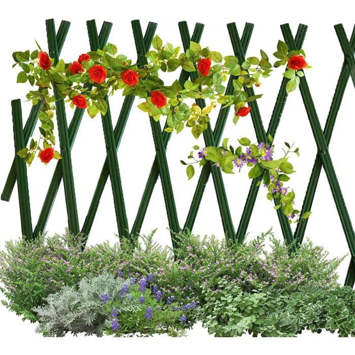 Treillis de jardin pour plantes grimpantes - 60 cm de haut - Support pour  plantes grimpantes et supports de fleurs - Tour de p[1146] - Cdiscount  Jardin