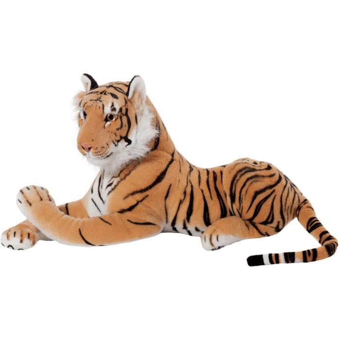 Peluche Tigre brun Grande taille 45cm Lavable à 30°C