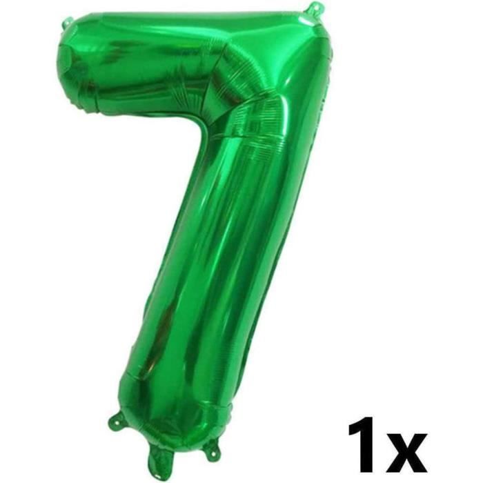 Numéro Ballon 7 Ans Vert Forrest Vert Bouquet * Hourra 7 Ans