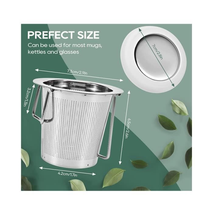 Infuseur à Thé En Acier Inoxydable 304 - Lot De 3 Boules à Thé Avec Crochet - Filtre à Mailles Fines