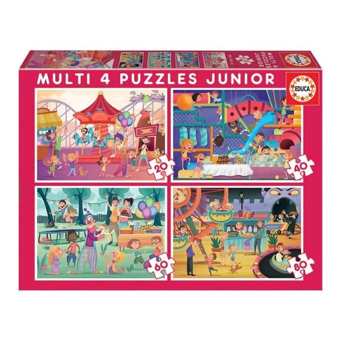 Puzzles progressifs Peppa Pig - EDUCA - MULTI 4 JUNIOR - 50 à 150 pièces -  Pour enfants de 3