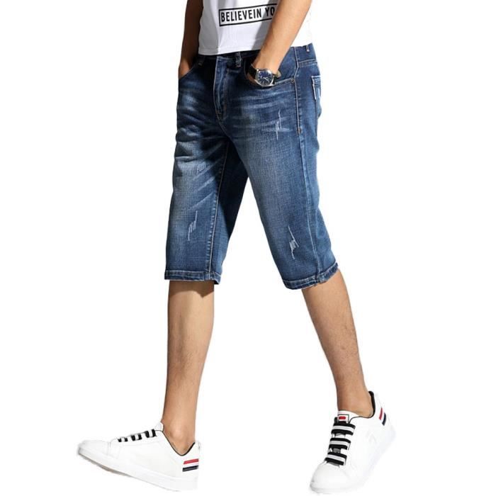Pantacourt Jean Bleu Foncé Scotte - Taille 48 - Occasion Très Bon état - Femme