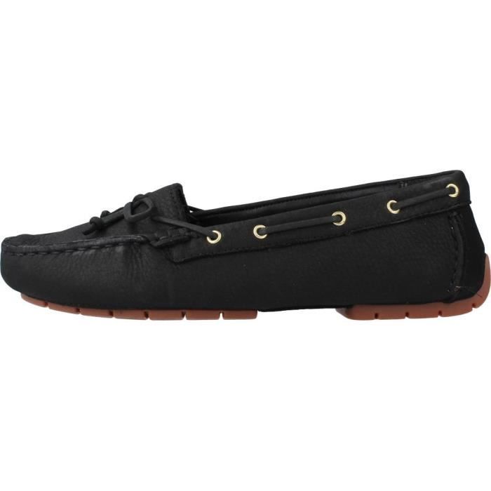 Mocassin Femme Clarks 121619 Noir Cuir Noir Cdiscount Chaussures