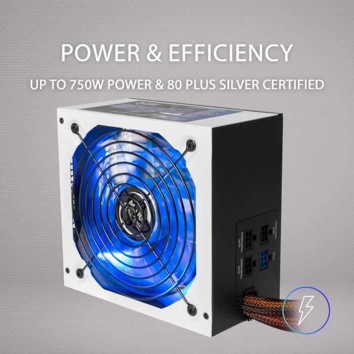 Bloc d’Alimentation Mars Gaming MPZE750SIM ATX 750 W 80 Plus Silver