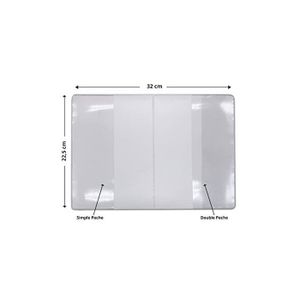 Protège Carnet De Santé PVC Beige Nacré - Pochette Double Poche Fabriqué En France